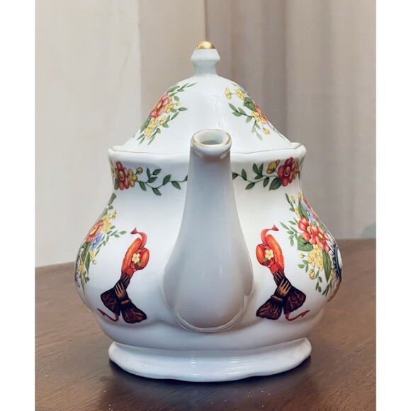 Anthony Mark Hankins Teapot Limited Edition #890 Ceramic Flowers Mask Face Markd - Picture 4 of 12